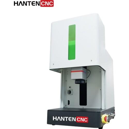 Enclosed Type 20W 30W 50W Fiber Laser Marking Engraving Machine For Die-Cast Aluminum Stainless Ear Tag