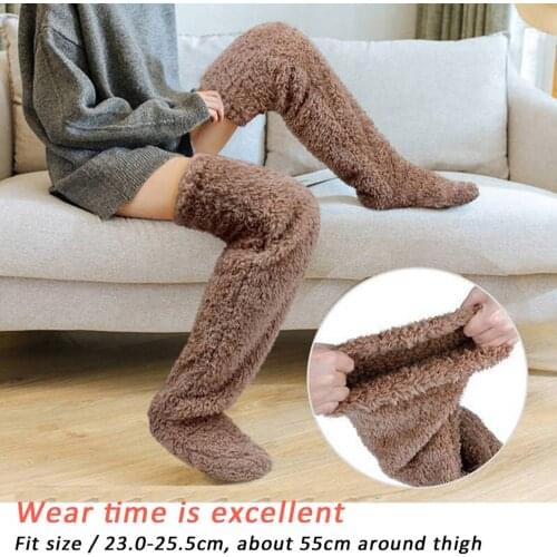 High Socks Loose Cotton Long Boots Socks Unisex Autumn Winter Plush Warm Leg Socks Home Socks Cover Floor Socks Leg Warmers