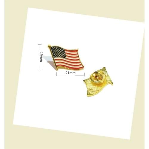 Badge Wholesale American flag brooch Metal Brooch Free Shiping