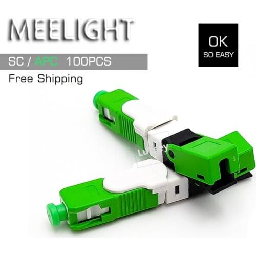 100pcs FTTH ESC250D SC/APC optical fiber quick connector sc cold connector sub-cable leather wire connector