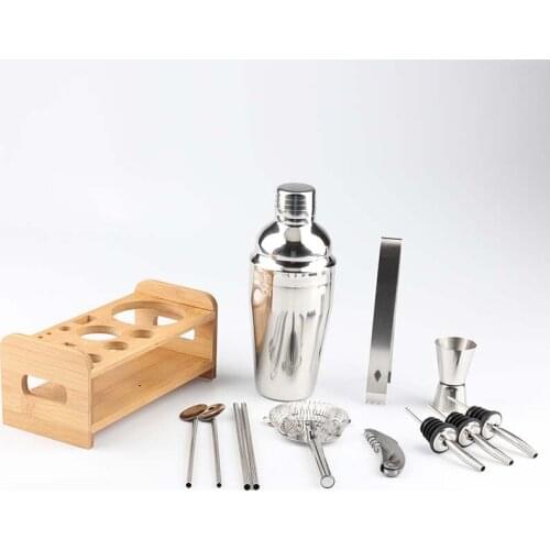 12PCS/set Stainless Steel Cocktail Shaker Mixer Wine Boston Shaker For Bartender Drink Party Bar Tools