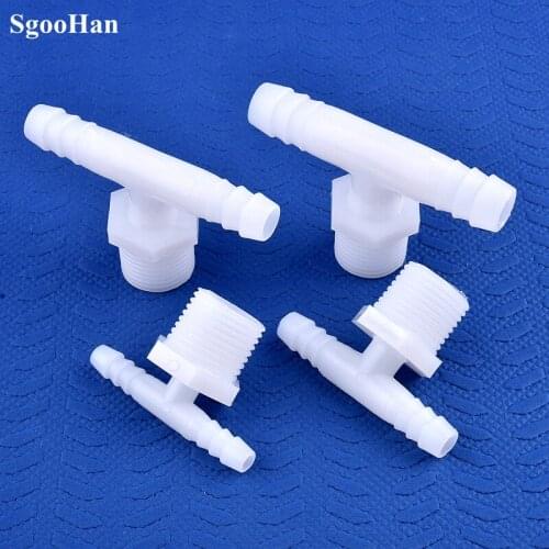 2~100Pcs G1/2 Thread To 8~12mm White PE Tee Connector Aquarium Fish Tank Adapter Hose Pagoda Joint Water Supply Pipe Fittings