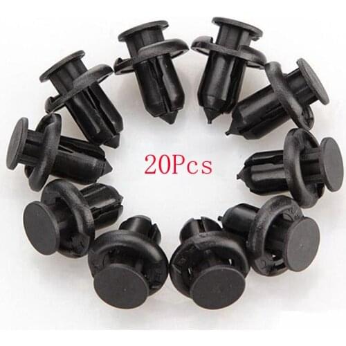 20x Bumper Clip Fastener Black Trim Rivet For Honda /Accord /Civic For CR-V /Acura CL MDX