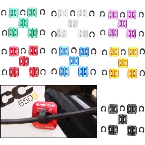 5 Sets of Brake Cable Fastening Clip Clamp Mountain Bike Cable Holder