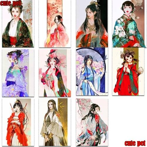 5D embroidery Japanese woman full diamond painting Cross Stitch round square diamond mosaic Ancient Women rhinestones Home Decor