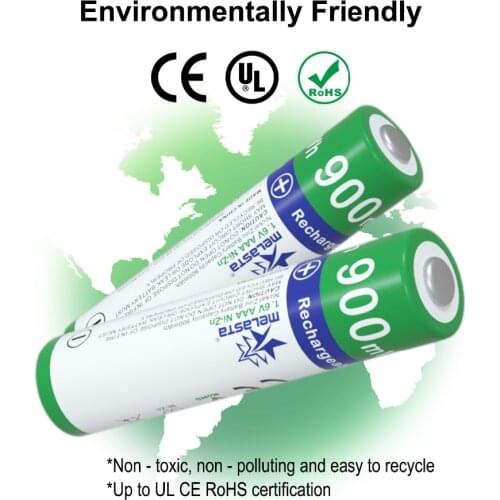 Battery rechargeable NIZN AAA 1.6V Ni-Zn 900mWh batteries for digital camera toys CD players Clock free shipping