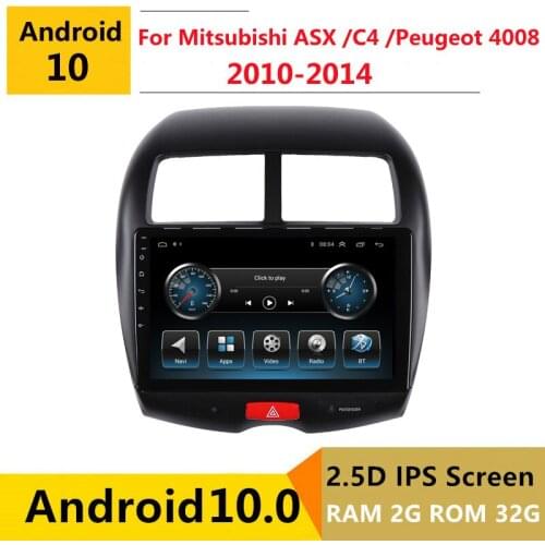 2G RAM Android car stereo for Mitsubishi ASX 1 C4 Peugeot 4008 2010 11 - 2014 radio navigation GPS Multimedia Player headunit