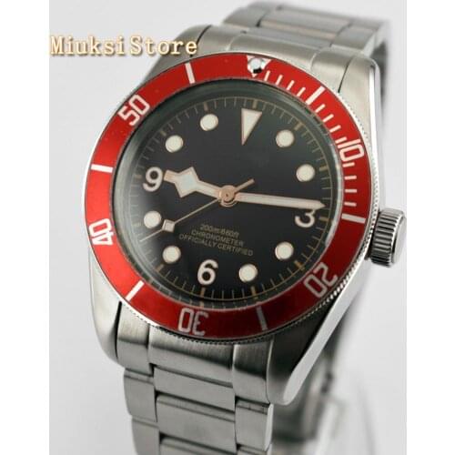 Top Fashion Brand Corgeut 41mm No Logo Sapphire Glass Black Dial Automatic Mens Mechanical Wrist Watch 2533-N