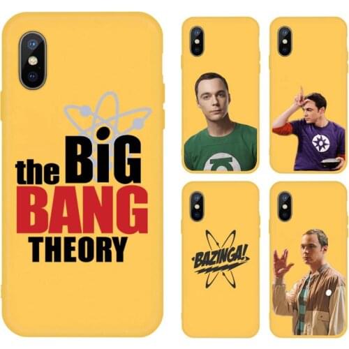 Bazinga The Big Bang Theory Phone Case Yellow Candy Color for iPhone 11 12 mini pro XS MAX 8 7 6 6S Plus X SE 2020 XR