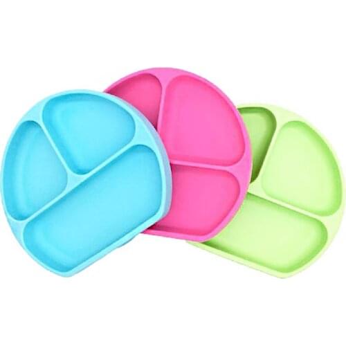 Childrens Dishes Baby Silicone Sucker Bowl Baby Smile Face Plate Tableware Set Smile Face Baby Tableware Set kids plate