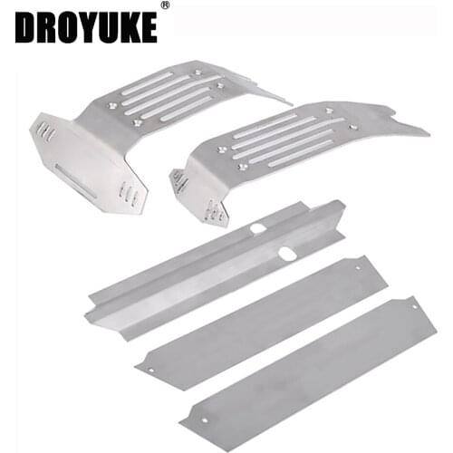 Droyuke 1:5 X-MAXX XMAXX Metal Chassis Armor Upgrade stainless steel skid plate kit chassis armor protection plate for RC car