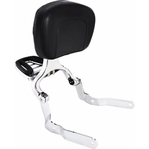 Chrome Fixed Mount&Driver Passenger Backrest For Harley 2015-2017 Street 750 Models