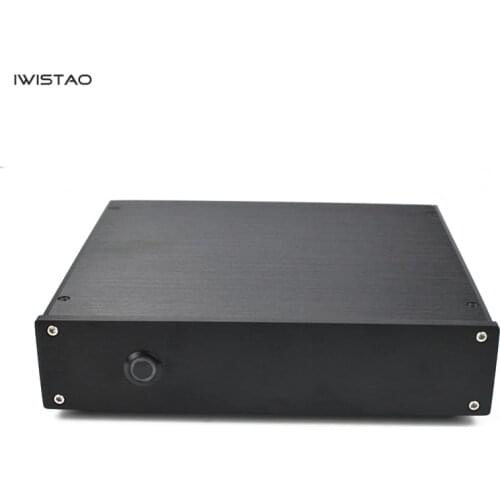 IWISTAO HIFI MM Phono Amplifier RIAA Requirements 4pcs BB OPA604 Whole Aluminum Chassis Black AC110/220V
