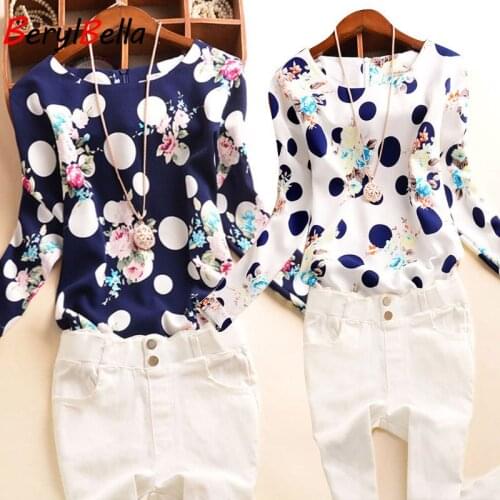 JIMUDISEN Polka Dot Blouses