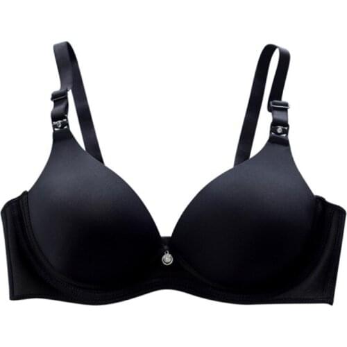 JLONG 34-38 Solid Color Glossy Push Up Bra Wire Free Seamless Brassiere Sexy Women Underwear Adjustable Lingerie B Cup Bra