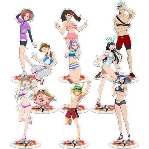 Anime The Seven Deadly Sins: Dragons Judgement Swimsuit Series Acrylic Stand Figure Model Ban Diane Merlin Desktop Decor Toy