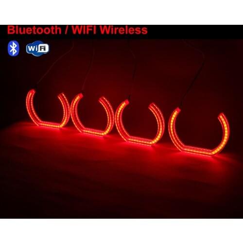 WIFI Bluetooth Wireless Angel Eyes RGB Kit For BMW F30 F31 F34 E71 E72 E70 E81 E82 E83 E87 E88 E90 E91 E92 E93 E46 ti compact