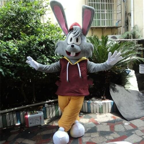 Grey Rabbit Mascot Costume Suit Cosplay Party Game Animal Fancy Dress Outfits Advertising Promotion Carnival Halloween Christmas