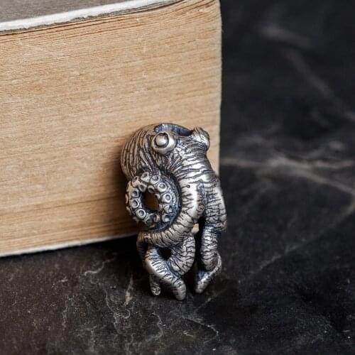 S925 Sterling Silver Pendant for Necklace Punk Jewelry Finding Accessories Octopus Pendant Fit Original Necklace DIY accessory