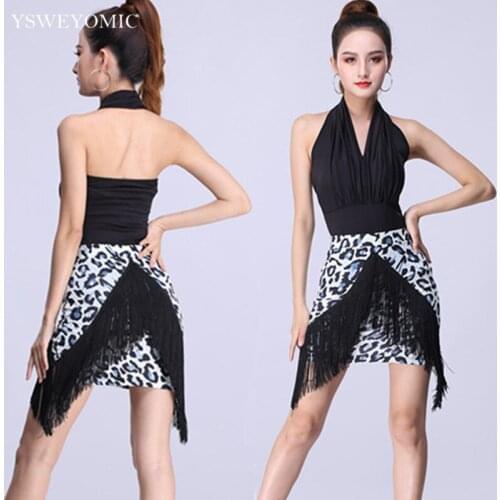 Latin Salsa Cha cha dance Dress Women Soft Black Dance Skirt Dance Bodysuit Women Practise Latin Salsa Dance Dress For Girls