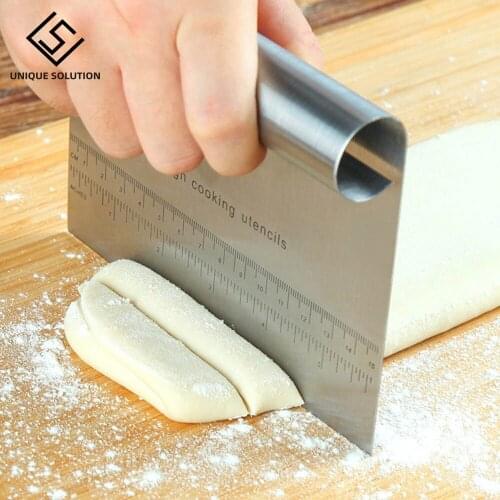 Stainless Steel Dough Cutter Pastry Spatulas Pizza Scraper Fondant Cake Decoration Tools Kitchen Accessories Baking Cutters