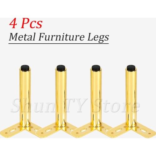 4Pcs Metal Gold Furniture Legs As Replacement For Office Sofa Cabinet TV Stand Legs Iron Adjustable Furniture Legs hairpin legs