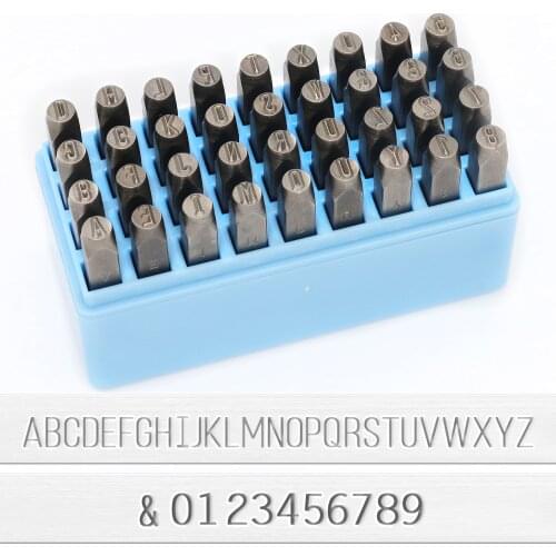 4 size Upper Case Jewelry Stamping Tools kit Punch Set with Letters & Numbers Hand making Tool for Jewelry