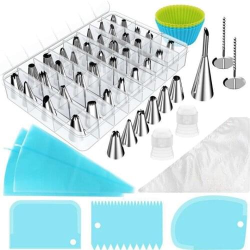 66 Pcs Cake Decorating Set Russian Stainless Steel Nozzle Pastry Skills Spherical Lcing Pipe Fudge Cream Baking Tool For Cakes
