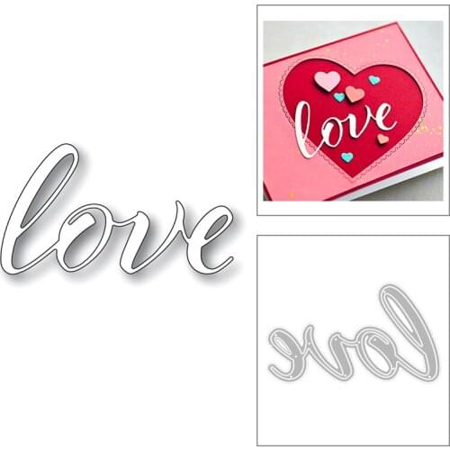 2020 New Valentines Day Lower Case English Letter Words Love Metal Cutting Dies For Making Greeting Card Scrapbooking No Stamps