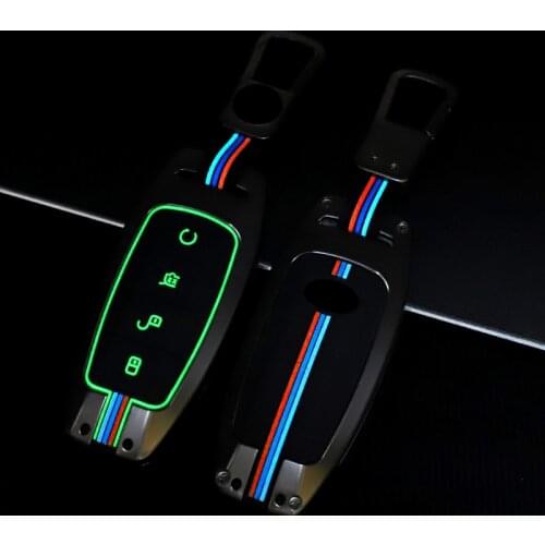 New styling Car Key Cover Case Skin Protector Shield Holder Buttons Smart Key accessories For BYD Tang DM 2018 3/4