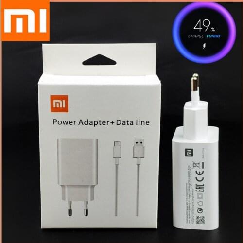 Original 27W xiaomi redmi K30 Turbo charger Fast Charge mi 9 9t cc9 redmi K20 Pro Power adapter quick charge Usb 3.1 Type cable