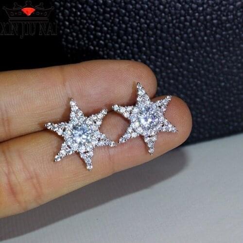 2020 hot models reach temperament personality exaggerated fashion super shining female star shape hypoallergenic earrings