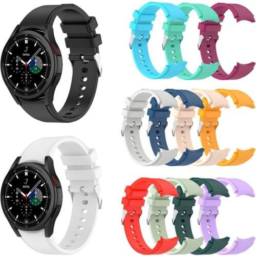 Silicone Strap For Samsung Galaxy Watch 4 classic 46mm 42mm Sport Band For Galaxy Watch4 44mm 40mm Smartwatch Replace Wristband