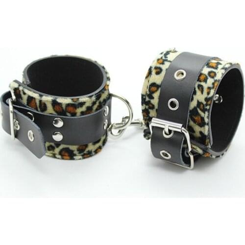 Sex Toys Leopard Print Fun Hand And Handcuffs Sex Toy Adult Toy Hand And Foot Buckle