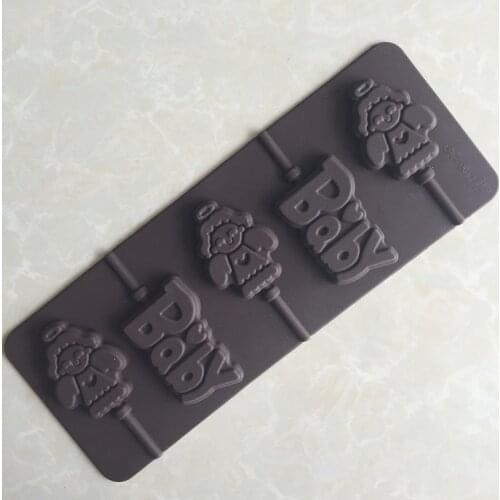 5 Even Angel Baby Silicone Lollipop Mold Xg045