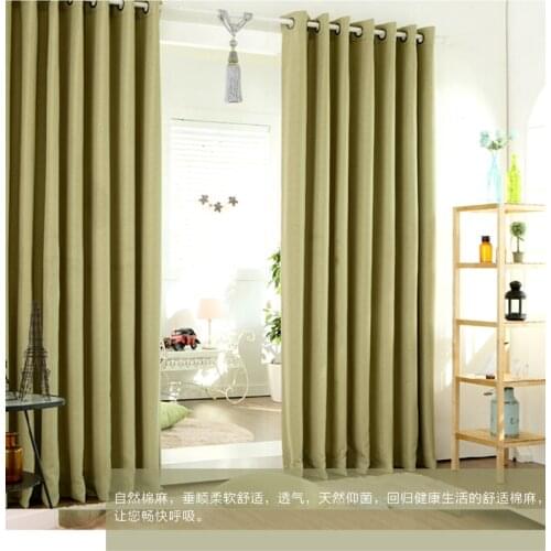 Modern shading curtain pure color Cotton linen curtains fashion curtain bedroom living children room window shade curtains