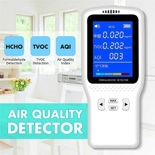 Tester Analyzer Accurate Professional Monitor Meter HCHO TVOC 3D Convection LED Display Digital Home Air Quality Detector