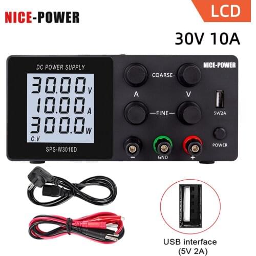 USB Adjustable DC Laboratory 30V 10A Lab Power Supply Adjustable Voltage Regulator Stabilizer Switching Power Supply