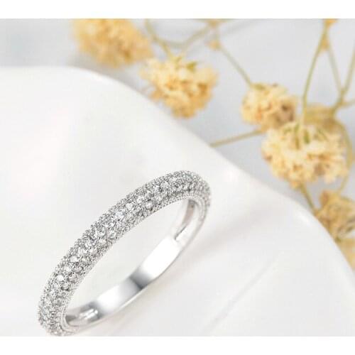 S925 Sterling Silver Stackable Love With Diamond Ring For Women Wedding Bands Party Gift Fashion Jewelry Engagement Rings Women