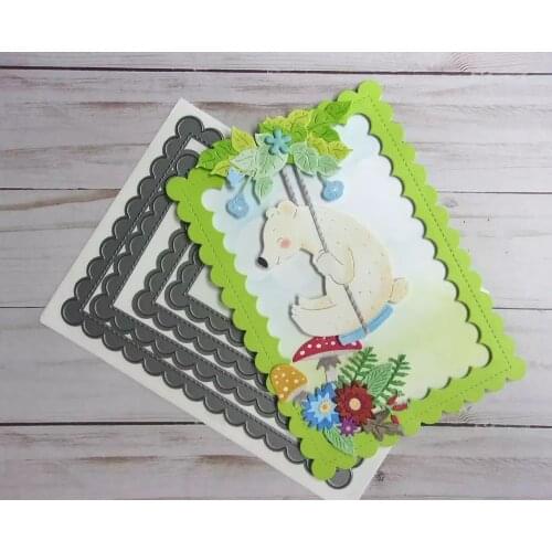 0047 Scalloped and Stitched Nesting Dies Die Cutting Plate Metal Cutting Dies For Scrapbooking and Card Making