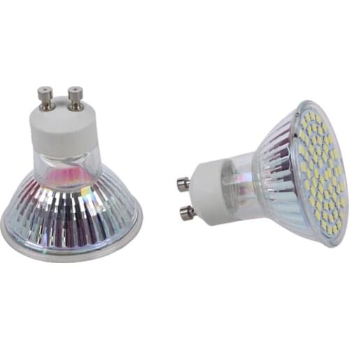 10X 5W GU10 3528 SMD 60 LED Pure White 6500K Spot Light Light Bulb Lamp 220V New