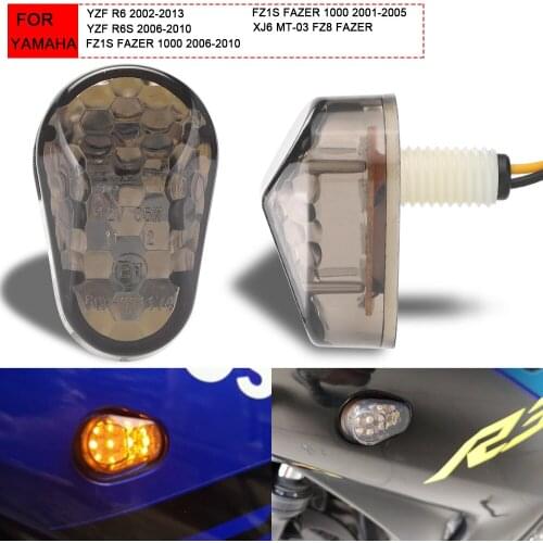 12V LED Motorcycle Turn Signal Lights For Yamaha YZF R6 R6S FZ1S FAZER 1000 FZ6S FAZER 600 XJ6 MT-03 FZ8 FAZER