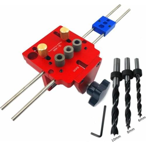 3 in 1 Woodworking Doweling Jig Kit With Positioning Clip Drilling Guide Puncher Locator Joinery System Kit Carpentry Tools