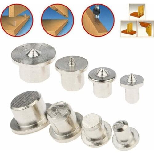 8Pcs Dowel Tenon Center Points Pin Wood 6/8/10/12mm Dowel Tenon Center Woodworking Wood Drill Bit Tool