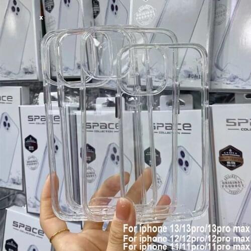 Acrylic Clear Phone Case For iPhone 11 12 13 Pro Max mini Case Space Transparent Cover For iPhone 7 8 Plus X Xs Max Xr SE Bumper