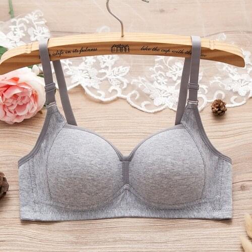 Pure cotton underwear female no steel ring high school student girl bra summer thin section development period small bra