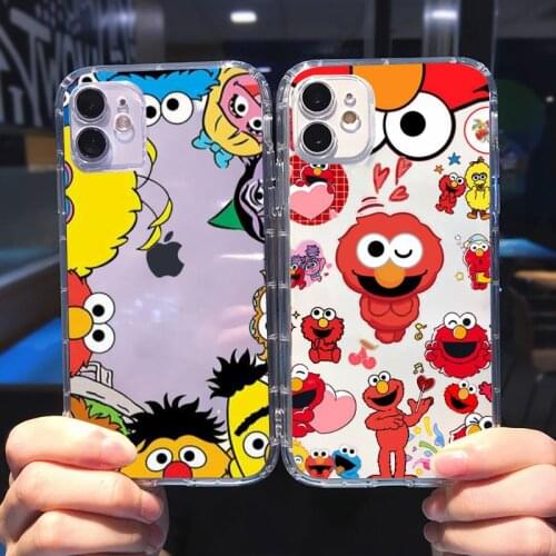Ins Sesame Street Cookie Case Phone Case Transparent soft For iphone 5 5s 5c se 6 6s 7 8 11 12 plus mini x xs xr pro max
