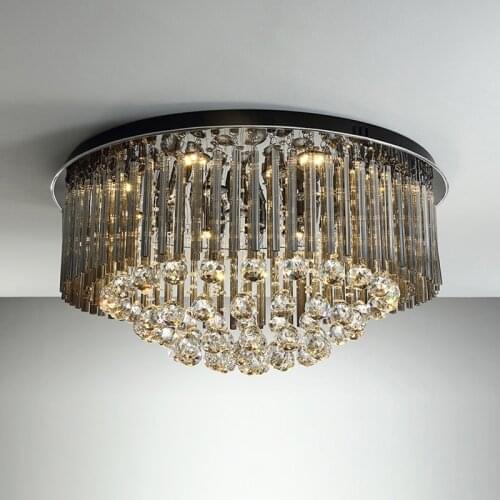 Black home decor ceiling chandelier modern crystal lamp for bedroom Luxury living room chandeliers lighting fixtures