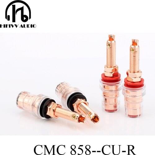 100% All Pure copper Female amplifier Speaker Plug socket Connector CMC 858--CU-R