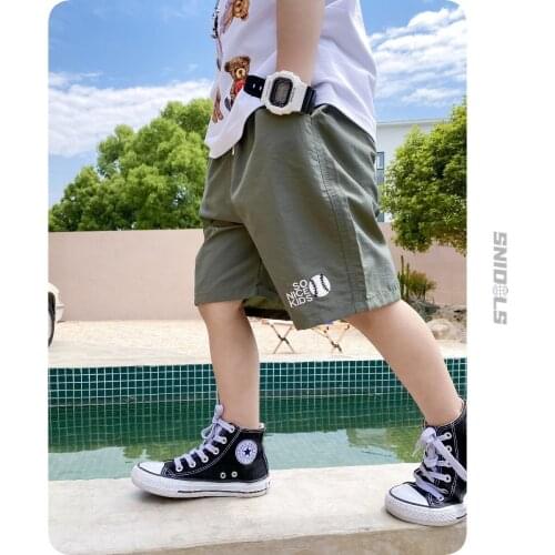 Korean Style Baby Boys Shorts Summer New Kids Casual Loose Embroidery Shorts Pants Fashion Cargo Shorts For Boys Child Shorts